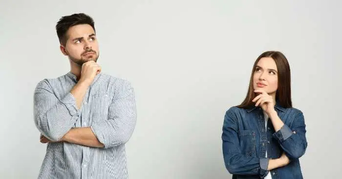 Couple thinking about what a DJ for their wedding will cost